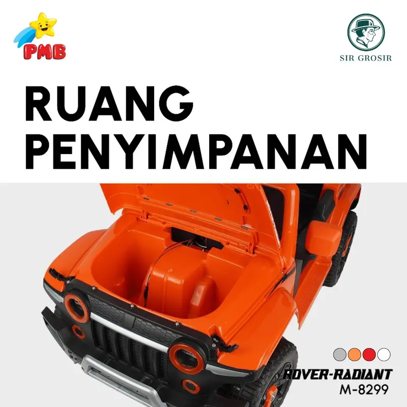 [GROSIR] Mainan Mobil Aki Anak Besar JEEP ROVER RADIANT PMB M8299 1