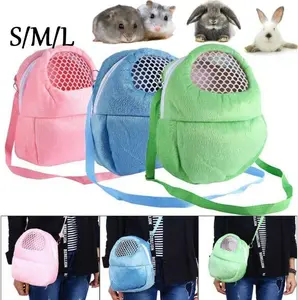 Hamster Travel Carrier Bag Chinchilla Guinea Pig Bunny Breathable Carrier Cage Warm Soft Travel Walking Small Animal Carrier