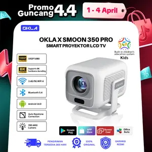 OKLA x SMOON 350 PRO SMART PROYEKTOR LCD TV - INCLUDE HDMI - GOOGLE STORE - SMOON KIDS APPS - NETFLIX YOUTUBE - WIFI - 360ANSI - 1.080P-4K