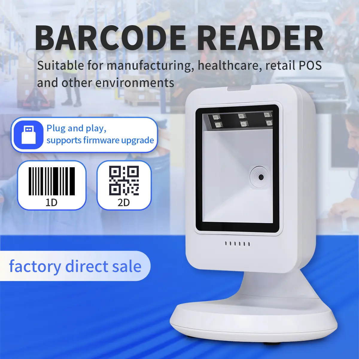 Barcode Scanning Platform for Supermarket Convenience Store Cashier Group Buying Verification MP6300Y