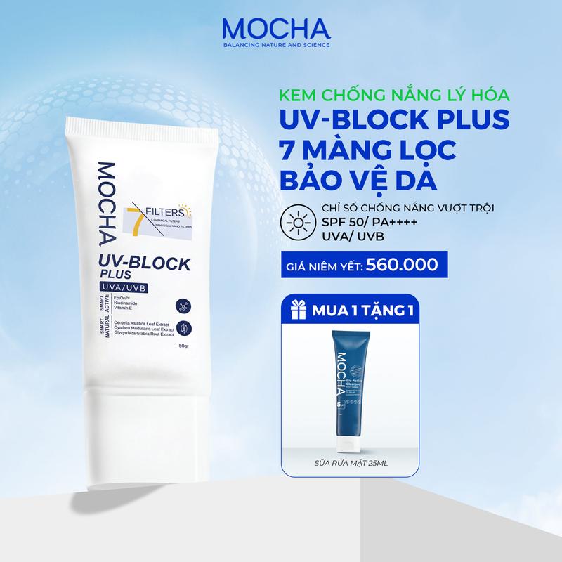  Kem Chống Nắng Mocha Derma SPF 50 PA++++. Bảo Vệ da Khỏi Tia UVA UVB. Dành Cho Mọi Loại Da Mua 1 Tặng 1 Sữa Rửa Mặt 25ml. Skincare Nữ Sunscreen Chăm Sóc Da Women Dưỡng Ẩm Da 