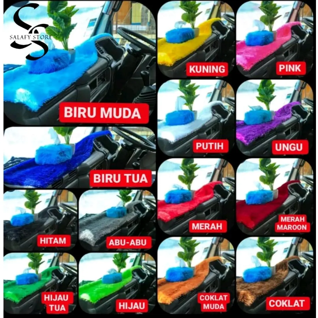 PROMO Alas Dashboard Mobil Bulu Rasfur GRATIS SARUNG TISSUE Uk 150x50CM/Karpet Dashboard Mobil/Interior Mobil/Karpet Dasbor Mobil Mewah Car