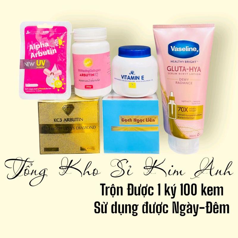  COMBO KEM BODY TỰ TRỘN BẠCH NGỌC LIÊN XANH trắng nhanh 