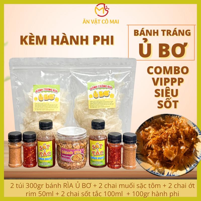 Combo VIPPP Bánh Tráng Ủ BƠ SIÊU SỐT Muối Sặc Tôm Cô Mai Đồ Ăn Vặt