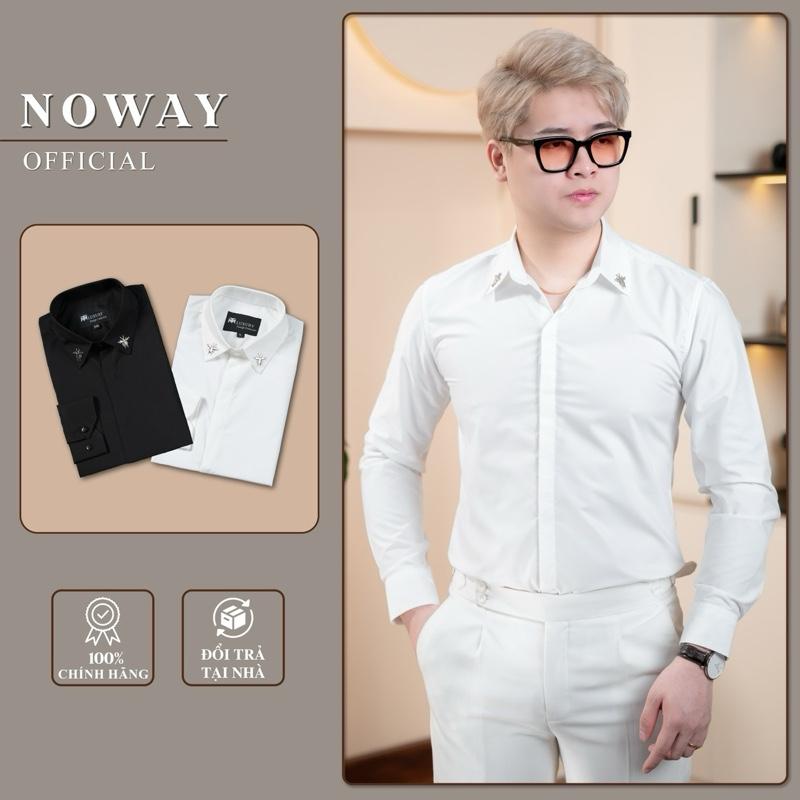 Áo Sơ Mi Luxury Đính Ong hai bên cổ áo, vảo bamboo lụa mát Nam - Menswear Shirt