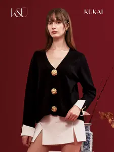 KUKAI | Quincy Knit Cardigan - Women's Classy Knit Cardigan - Elegant Cardigan - Knit Cardigan - Formal Cardigan - Classy Cardigan