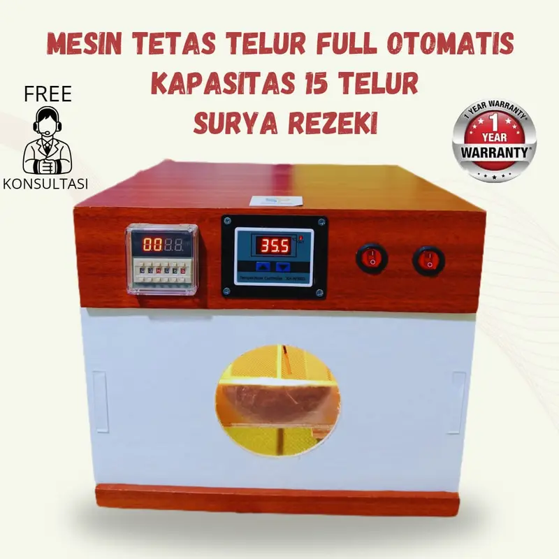 mesin tetas kapasitas 15 butir full otomatis rak geser 0