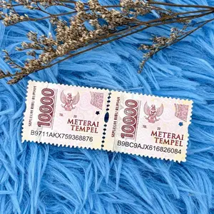 Paket Satuan 20 Pics Materai Tempel 10000 - Sepuluh Ribu Rupiah
