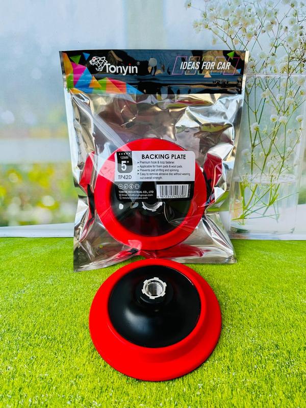 Backing Plate Rotary Polisher / Tatakan Mesin Poles Rotary (Soft Rubber Red Color) 0