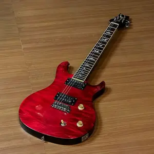 Difergio Gitar Elektrik Listrik Red Model PRS Inlay Burung Kayu Mahoni Body Standart Indonesia Wood Neck Mahogany Fretboard Rosewood/ Sonnoh