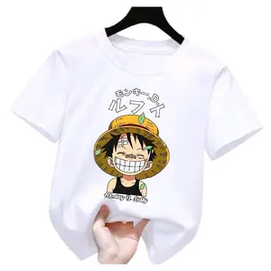 BAJU ANAK UNISEX LAKI-LAKI DAN PEREMPUAN dengan motif digital print gambar MONKEY D'LUFFY