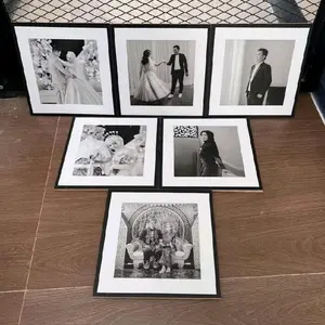 cetak foto uk 8r 20x20 lis hitam isi 5 pcs