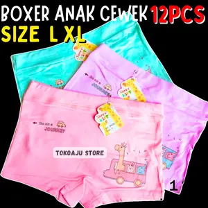 12 PCS CELANA BOXER ANAK PEREMPUAN MOTIF KARAKTER TERMURAH