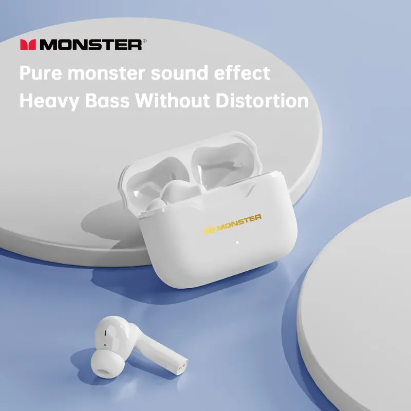 Monster  XKT02 Wireless Bluetooth Headphones Sports In-Ear Headphones Super Long Battery Life Built-in Microphone Plastic Metal In Ear Noise Isolating AudioElectronicEarbud