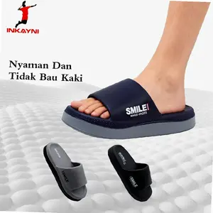 INKAYNI terbaru 2025 Sendal pria rumah Selop Pria Dewasa Anti Slip EVA Karet Empuk Sendal Kamar Size 40-45 Untuk Liburan & Aktivitas Sehari-hari bahan | Kekinian