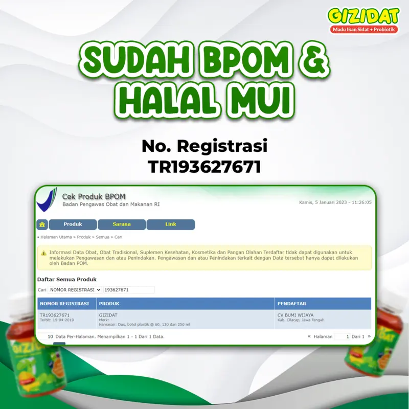 Madu Multivitamin Anak Gizidat - Paket 3 Botol 130ml BPOM & HALAL 5