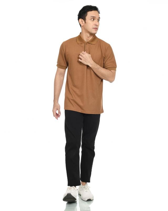 Polo Distro-Kaos kerah pria Polos Bahan pique-kaus polo Warna Coklat sedang Tersedia size M-L-XL-XXL  Pendek  Dewasa Casual