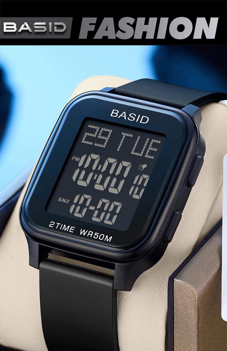 BASID Jam Tangan Pria Wanita DigitalChronograph Sport Watch Dual Time ...