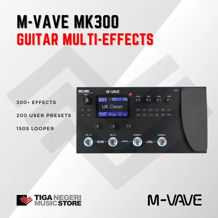 M-Vave MVave MK300 MK-300 Black Multi Efek Gitar