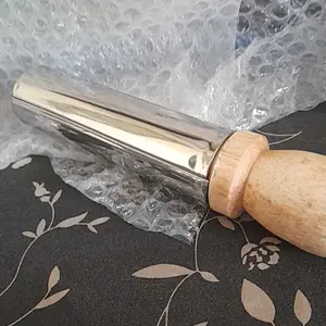 Cetakan kue AKAR KELAPA kecipir stainless dorong kayu Kitchenware Steel Alat