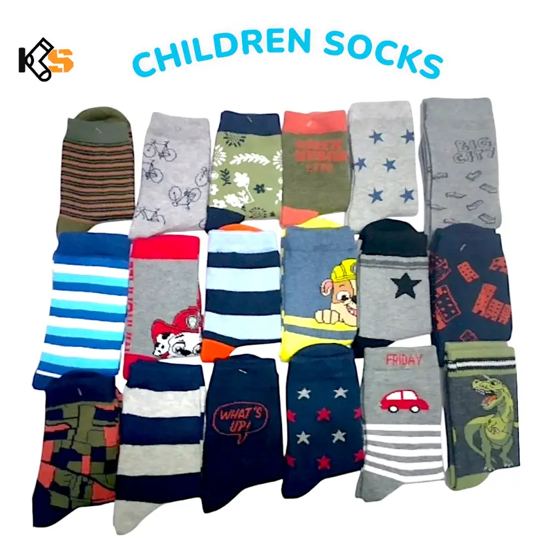 Paket 6 Pasang, Kaos Kaki Anak Panjang Motif Karakter Lucu Laki laki Perempuan Usia 3-7 Tahun TK PAUD, Bahan Katun Lembut 5