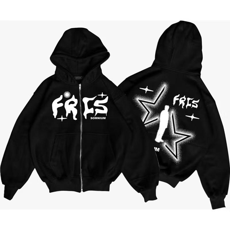 Ferocius Jaket Sweater Hoodie Boxy Zipper FRCS STAR Sweatshirt Shop Tokopedia