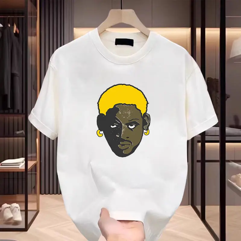 Big Bug Dennis Rodman Illustration T-shirt Oversized Street Trendy Brand Short Sleeve Unisex