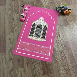 [COD] Sajadah Travel Sajadah Turki Free Pouch Bahan Suede Motif Import Fashion Muslim Ukuran 57x102cm