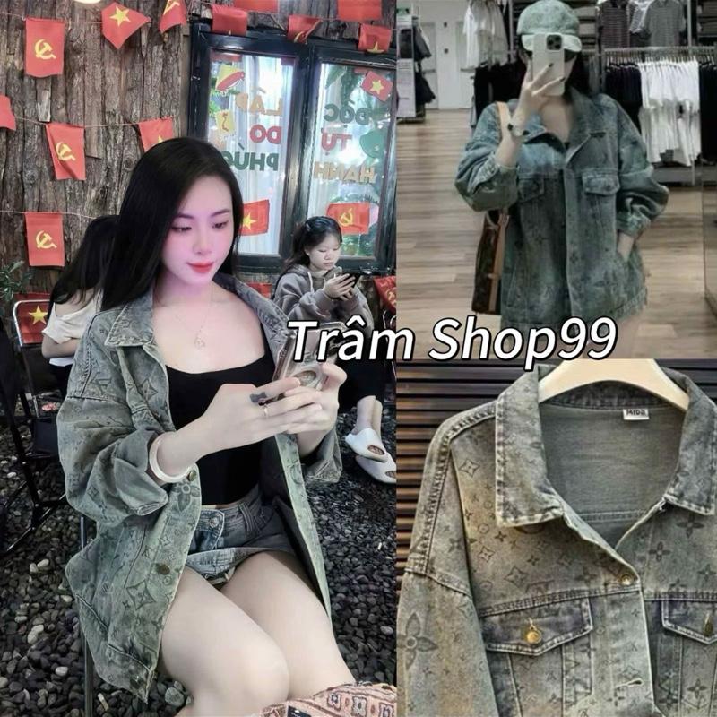  Áo Khoác Jean Hoạ Tiết Hoa Dập Nổi Jean Mềm Qc L1 V.V Phong Cách Thời Trang Cho Nữ 