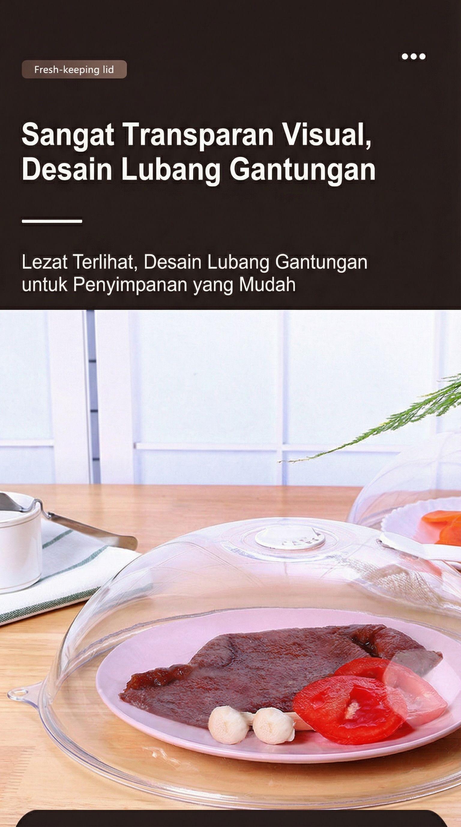 Penutup Makanan Anti Splat yang Aman untuk Microwave, Mencegah Bau Menyebar & Mudah Dibersihkan