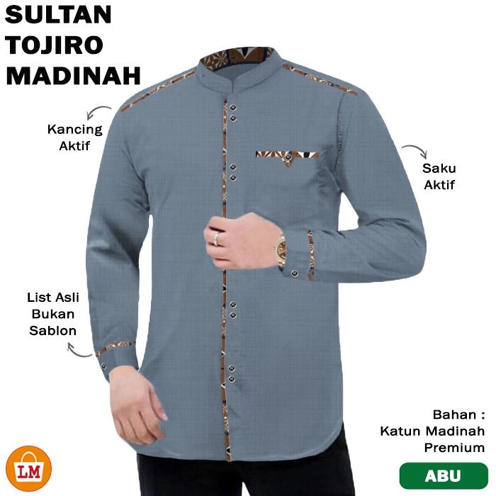 LM 31662 Baju Koko Pria Muslim SULTAN TOJIRO MADINAH Katun Premium Big Size Oversize Terbaru M-3XL 2