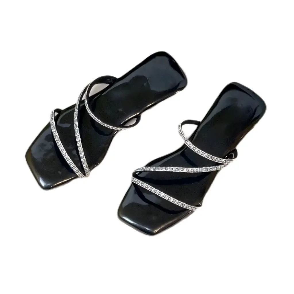 sandal jeli silver mewah ful manik manik Sendal Jepit