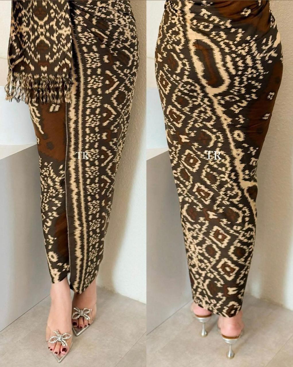 Kain Kamen Lembaran Set Selendang Motif Songket Gringsing