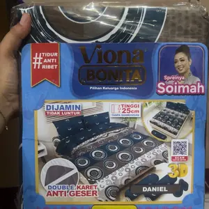 Sprei Viona By Bonita Ukuran King 180x200 T.25 Bantal Guling