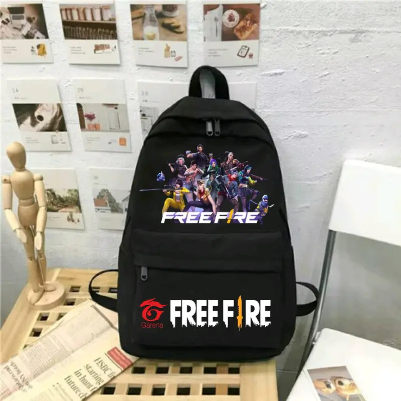 LARIES Tas Ransel Anak Sd Free Fire Kantong  Sekolah Anak Anak Cowok Kartun Permainan Awet Terjangkau Tas Ff Viral kekinian Fashion Smp 5
