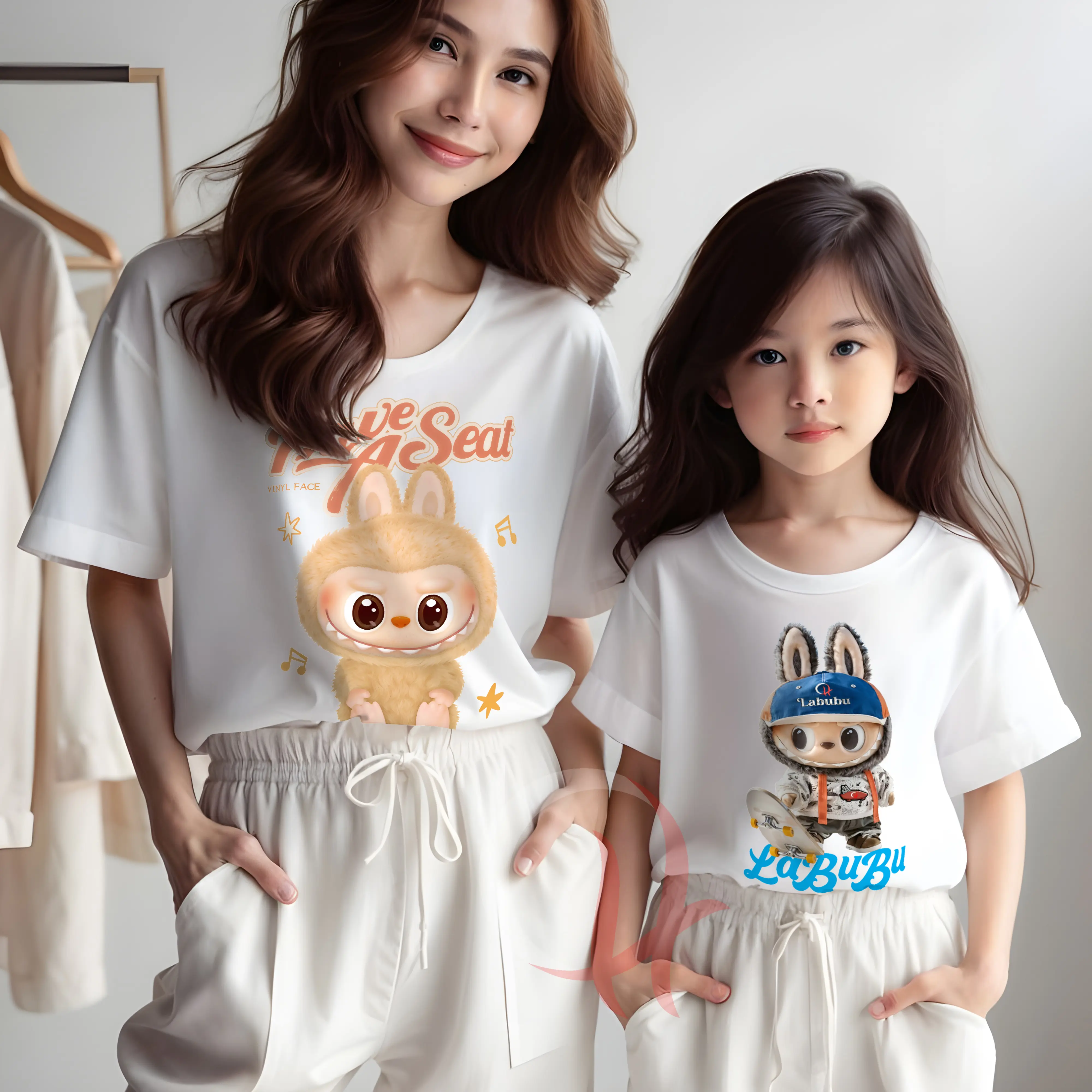 kaos labubu bahan katun tebal lembut dan adem anak-anak sampai dewasa
