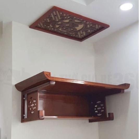 Bàn thờ treo tường hiện đại - Bàn Thờ Treo Tường Gỗ Sồi phủ 3 màu - Nhiều size