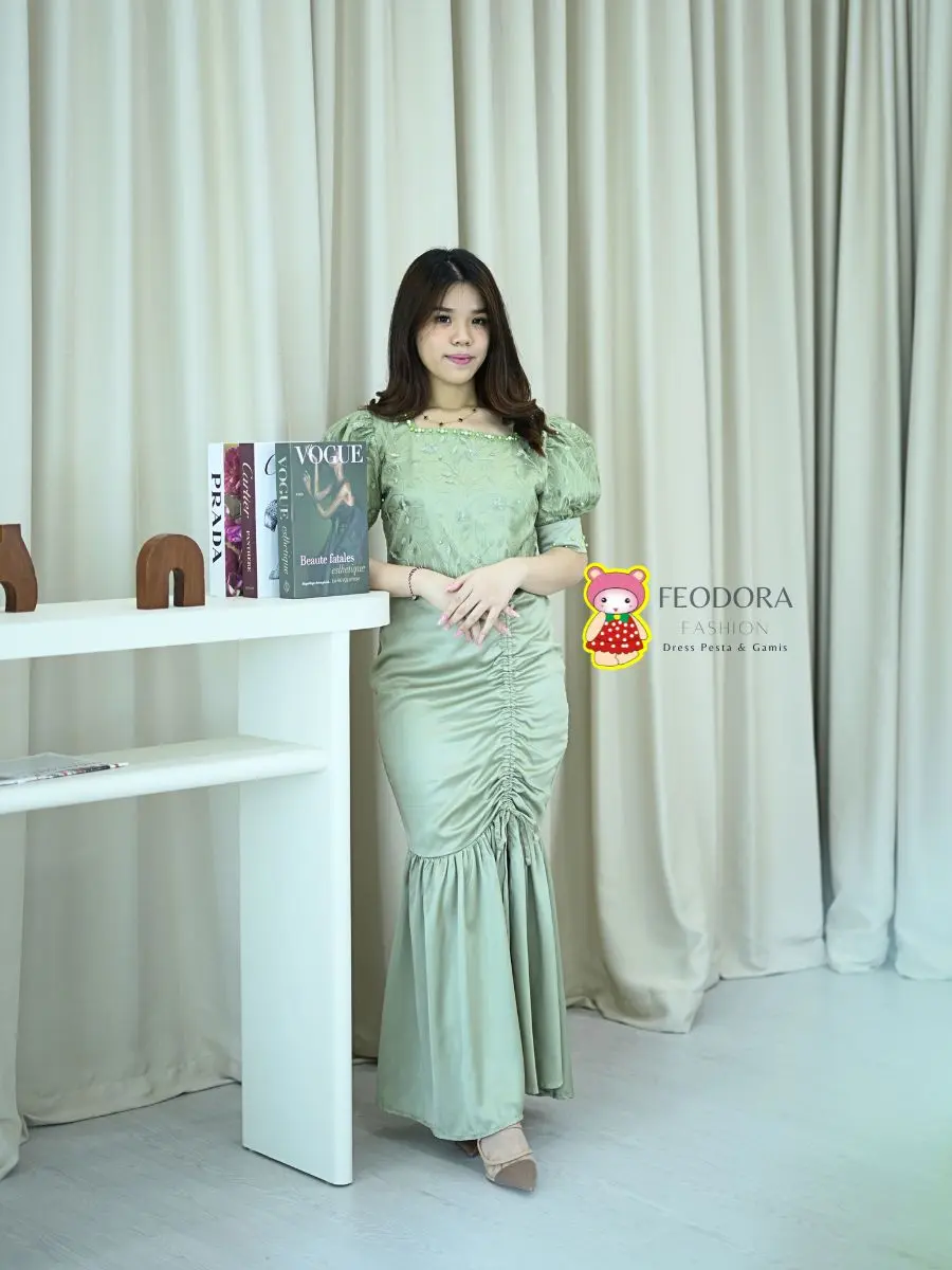 [ FEODORA ] DRESS PATRICIA / dress natal terbaru / dress pesta / gaun pesta premium / Dress party (GOOD QUALITY)
