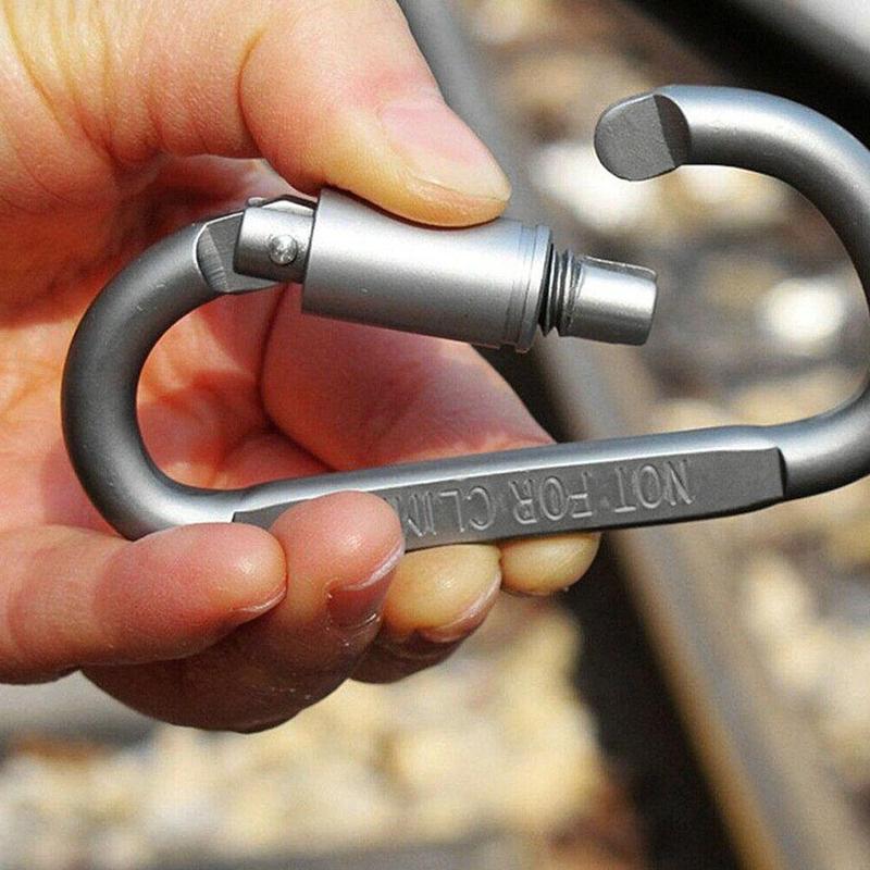 Product Introduction of Heavy Duty Metal Lock Carabiner Hook Snap Clip D-Ring For Outdoor Camping Aluminum Alloy T4F5 36