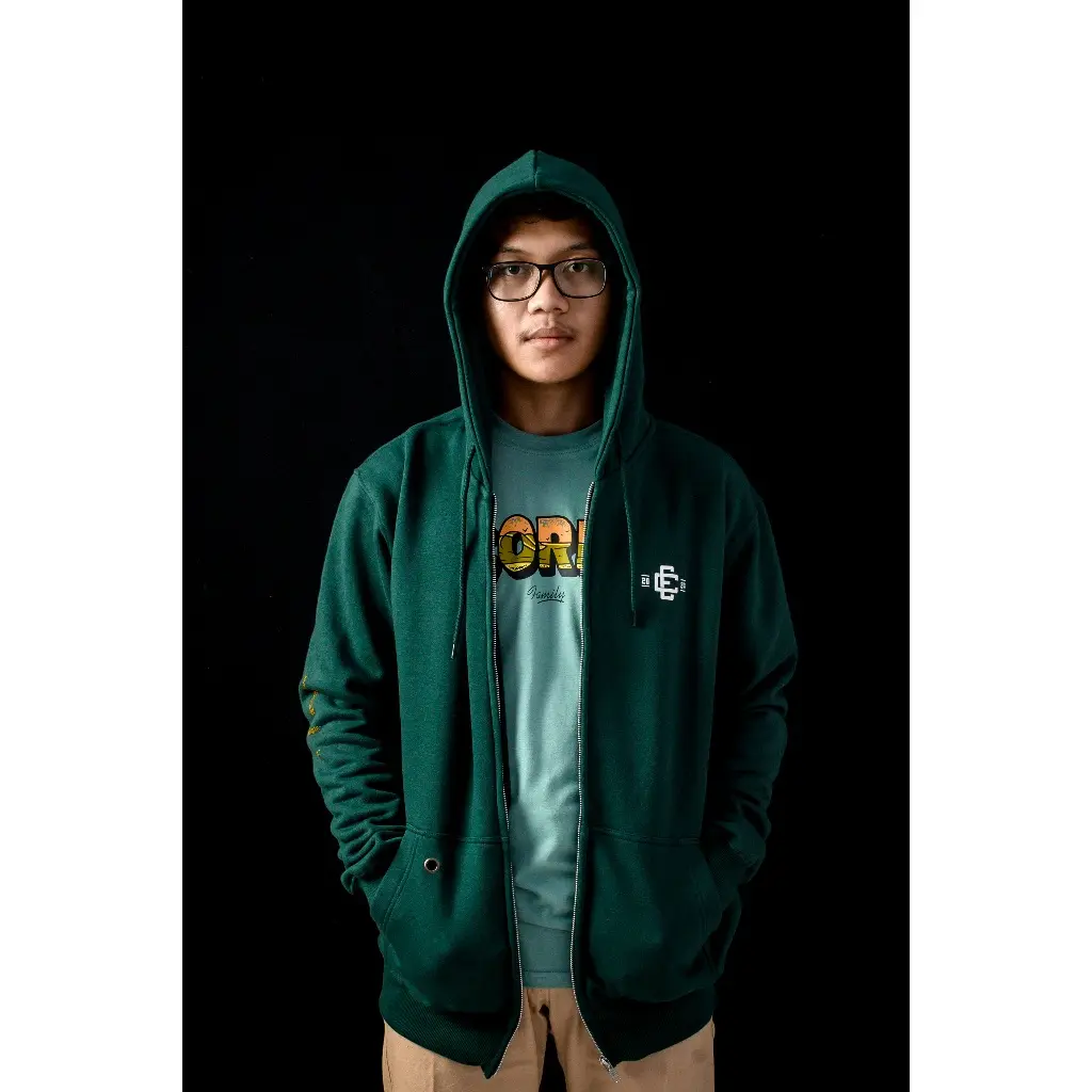 Ecordie " BITTER-2 " Jacket ZipHoodie Fleece Panjang