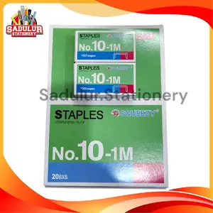 Isi Staples Squeezy No 10 Refill Staples Kecil untuk Mesin Hekter HD10 20 Kotak Kecil Per Pak