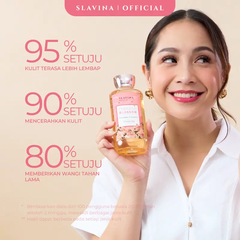 SLAVINA Endless Blossom Shower Gel - Sabun Mandi Nagita Slavina Body Wash 350ml 2