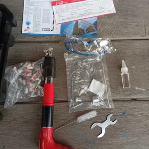 JLD Pistol Paku Beton Manual SENYAP Tembus Baja 6mm, 5 Level, FREE 50 Paku & Safety Gear, Tanpa Listrik, Ringan 620g, Cocok untuk Pasang AC/CCTV/Pipa alat  paku  tembak Kayu Kuat Plastik