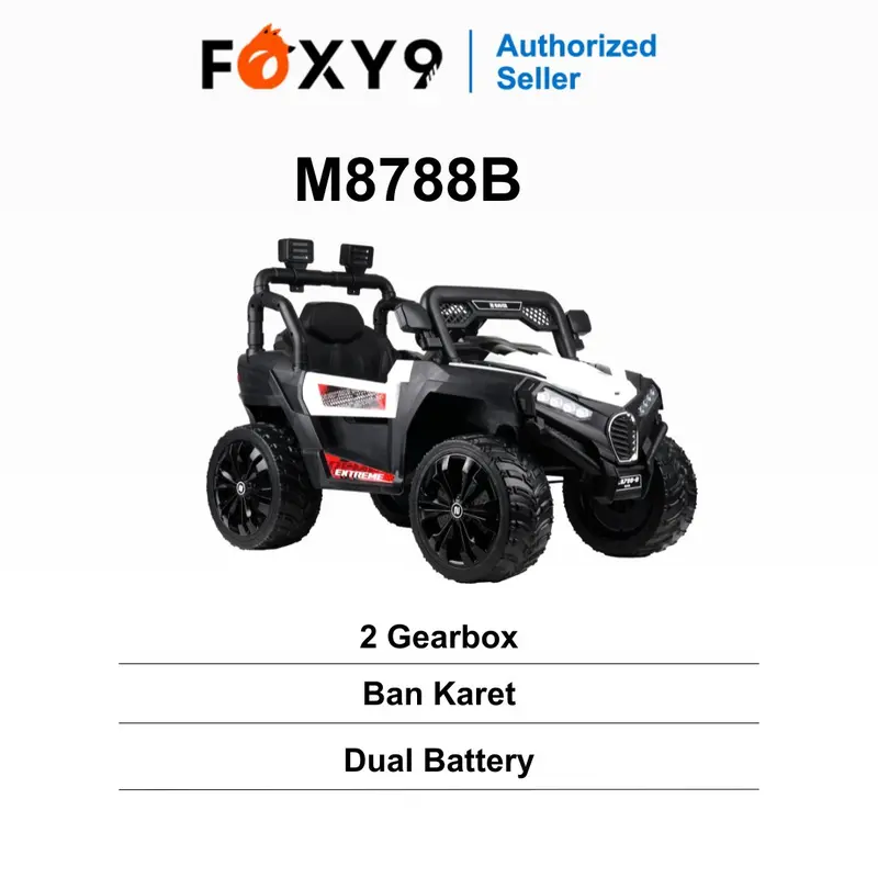 Mainan Mobil Aki Anak Jeep UTX PMB M8788B Ban Karet 3