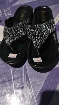 Product Review of Sandal Wedges Wanita Kekinian/ Sandal Wedges Wanita Model Jepit Manik-Manik Terbaru from D**h 0