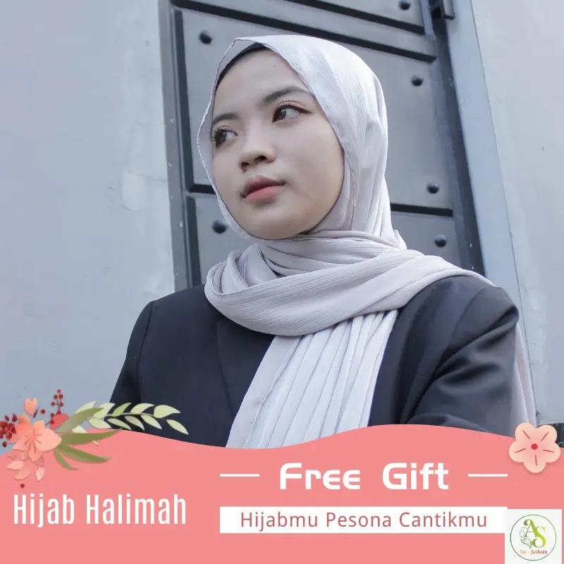 hijab halimah pashmina  premium  pashmina Silk/ Hijabmu pesonamu 2