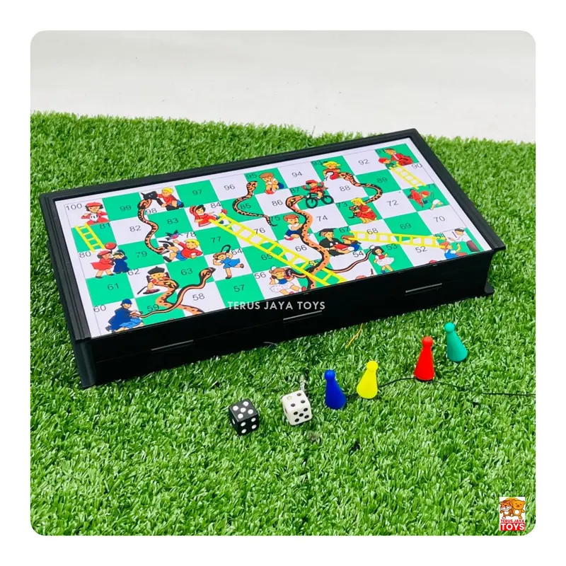 MAINAN ULAR TANGGA SNAKE & LADDERS / MAINAN CATUR 2IN1 3