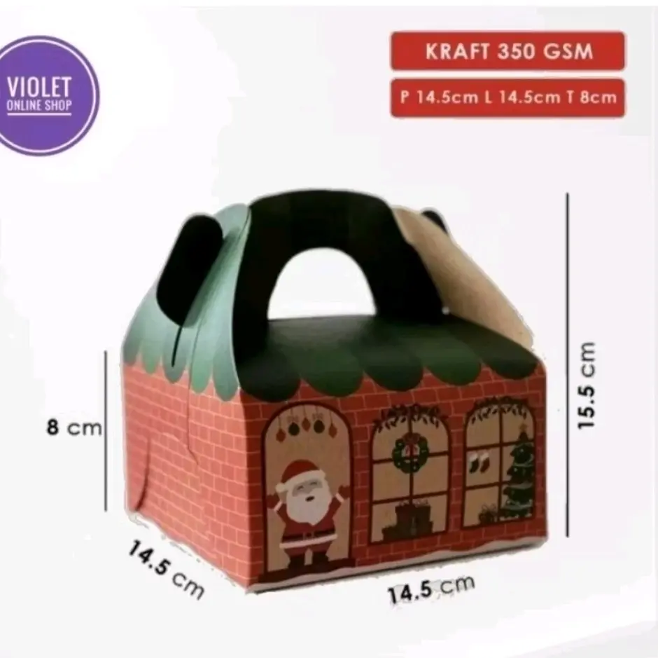 Box Natal Best Seller - Promo Hampers Natal dan Kuker Hadiah Kertas dari Kraft 350 gsm