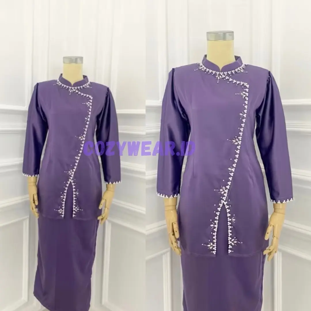 JENGYAH Baju Kurung Melayu Wanita Kebaya Janggan Gadis Kretek Pakaian kondangan Bridesmaid wisuda setelan Keluarga