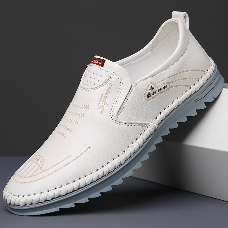   Quy trình may hai lớp  Giày da thường ngày PAMATE là giày thường ngày thoáng khí dành cho nam da thật nhập khẩu chống nhăn tối ưu - đế cao su dẻo chống trượt bốn chiều thấm mồ hôi và thoải mái phù hợp với mọi mùa kiểu dáng mới 2025 